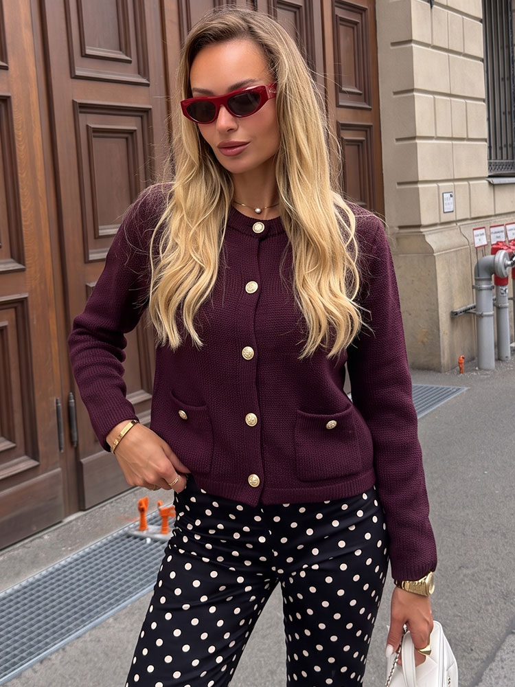 Crop Cardigan Vintage - كارديجان نسائي أنيق من HH بتصميم