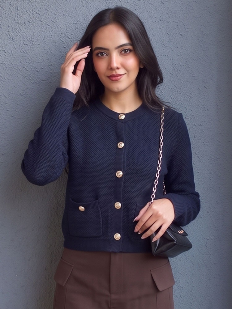 كارديجان نسائي أنيق من HH بتصم - مراجعة Crop Cardigan Vintage وسعره