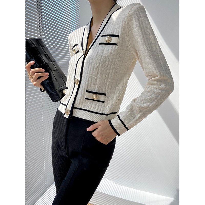 ربيع الخريف جديد الخامس الرقبة - مراجعة Crop Cardigan Vintage وسعره