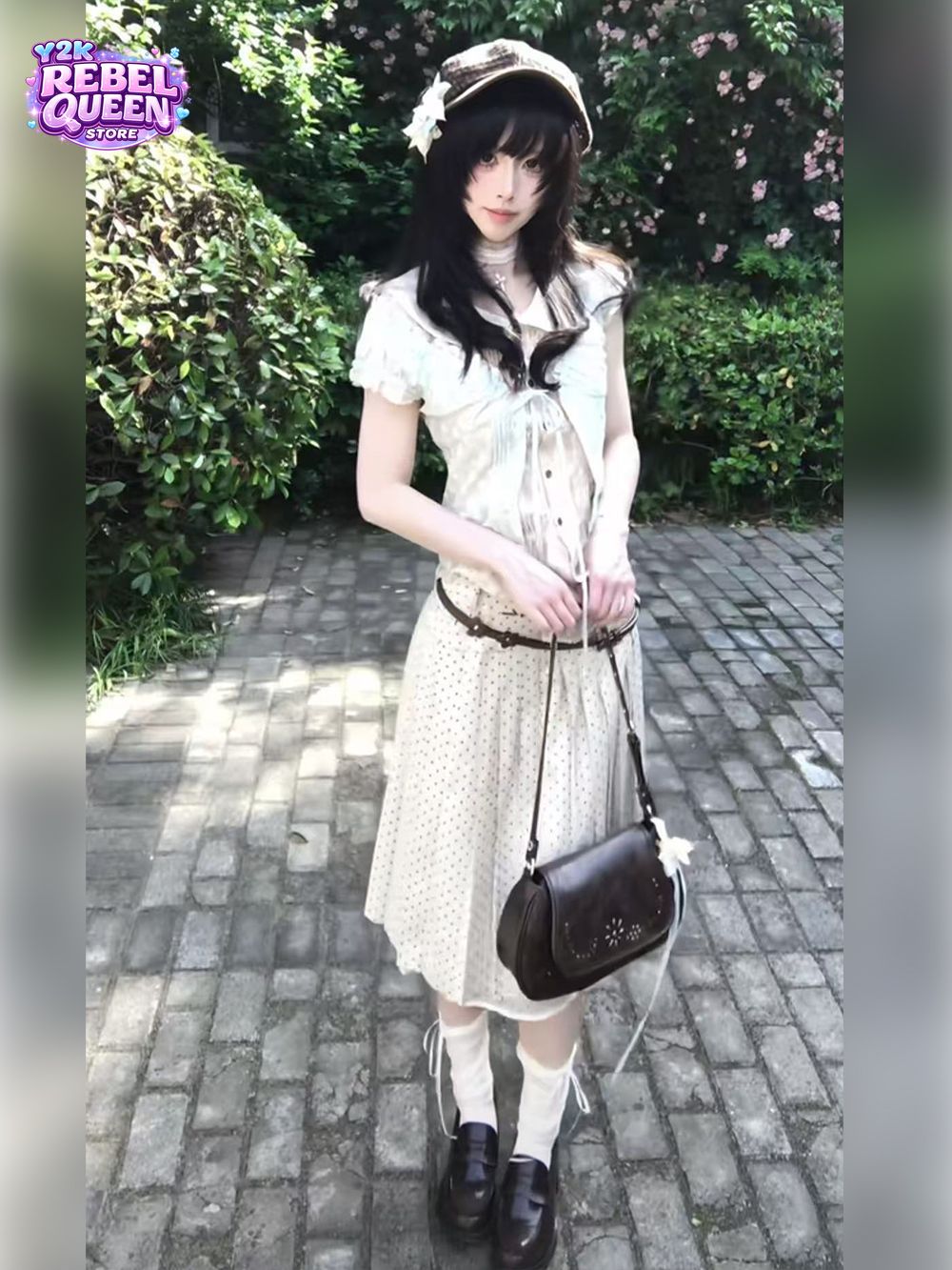 طقم تنورة ياباني عتيق بتصميم ك - مراجعة Crop Cardigan Vintage وسعره