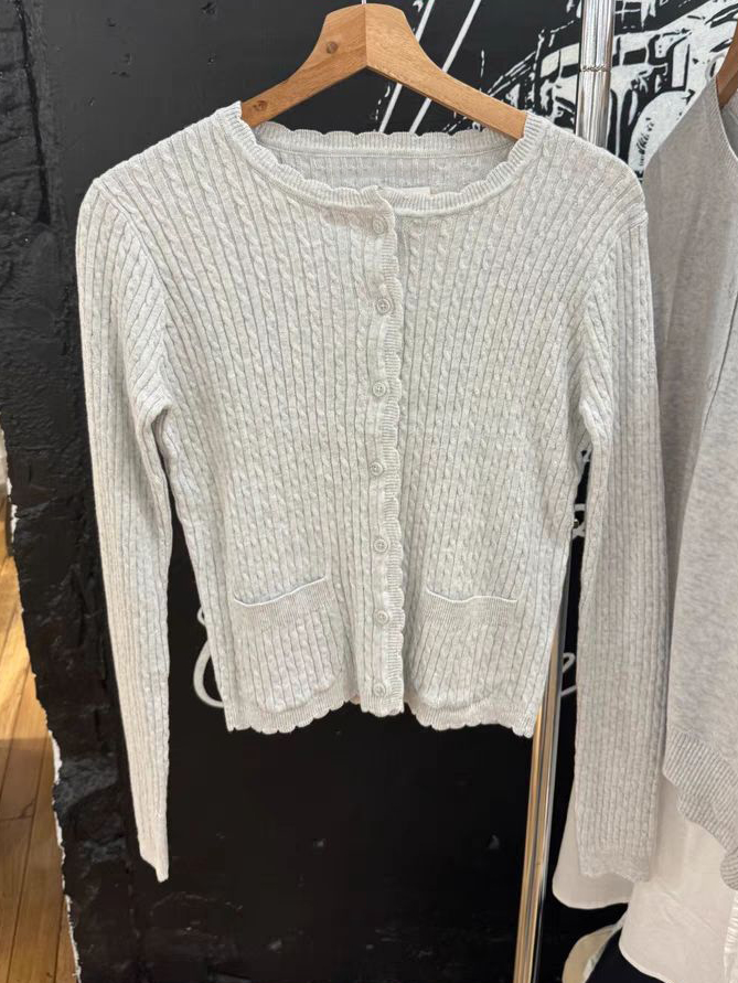 جيوب تويست زهرة محبوك سترة ستر - مراجعة Crop Cardigan Vintage وسعره