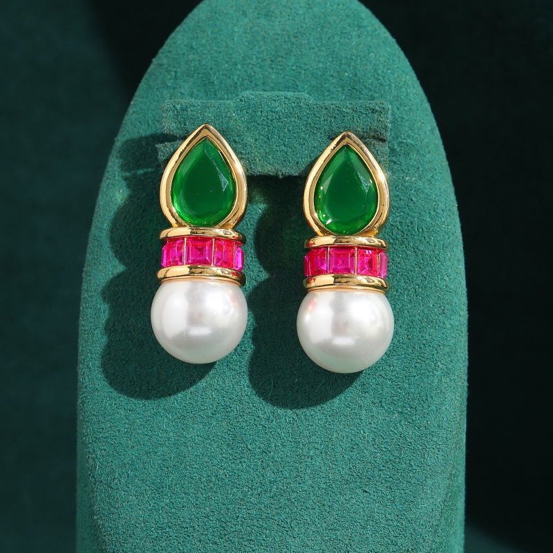 أقراط زجاجية خضراء عتيقة الطرا - مراجعة Vintage Fashion Jewelry Brands وسعره