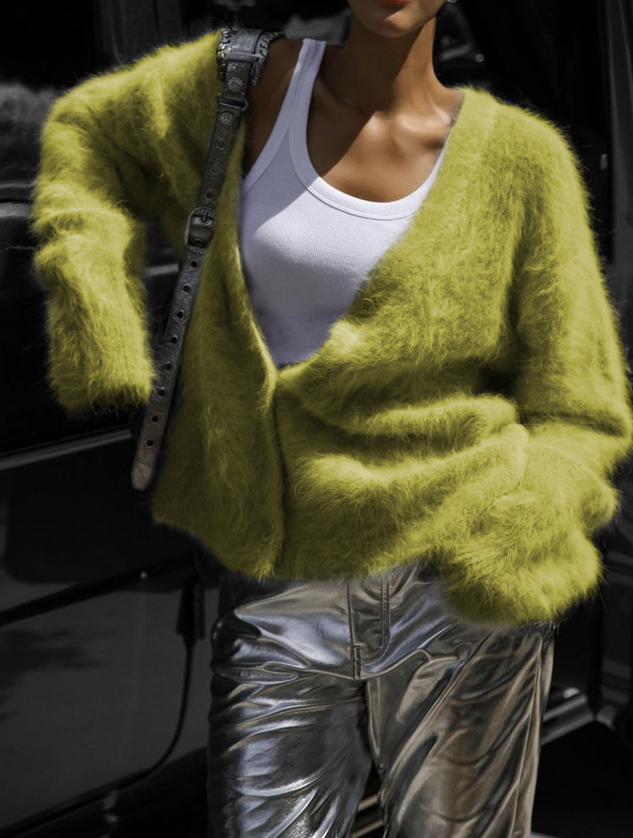 كارديجان نسائي قصير بتصميم Y2K - مراجعة Crop Cardigan Vintage وسعره