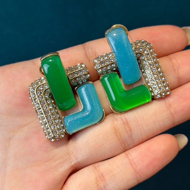أقراط زجاجية زرقاء عتيقة بتصمي - مراجعة Vintage Fashion Jewelry Brands وسعره