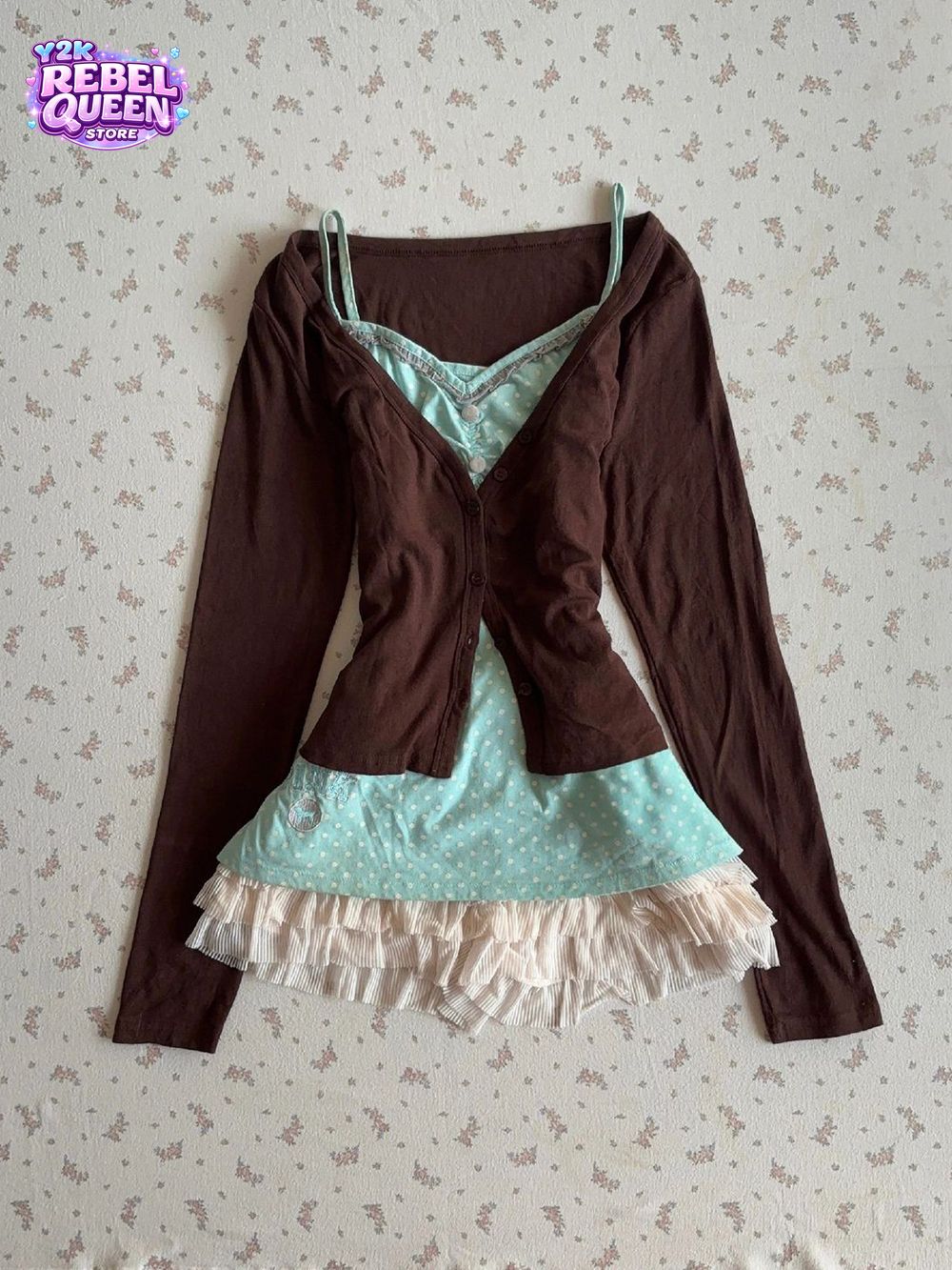طقم فستان كاميسول كوكيت بتصميم - مراجعة Crop Cardigan Vintage وسعره