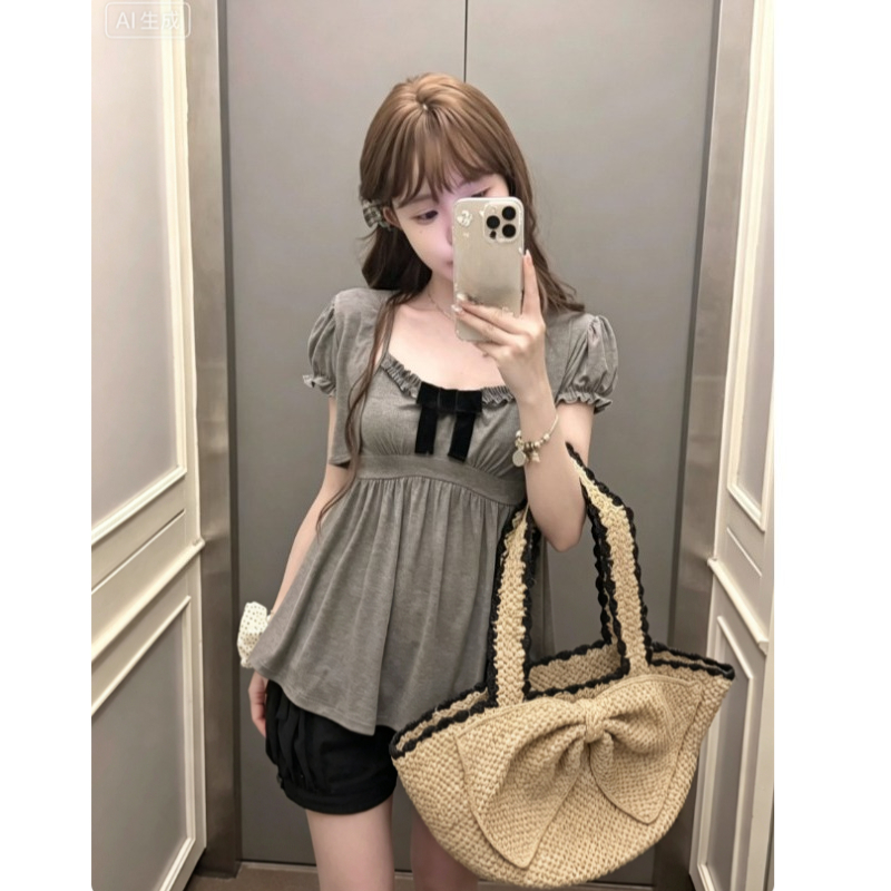 طقم توب كوري من قطعتين بتصميم  - مراجعة Vintage Fashion Retro Outfit وسعره